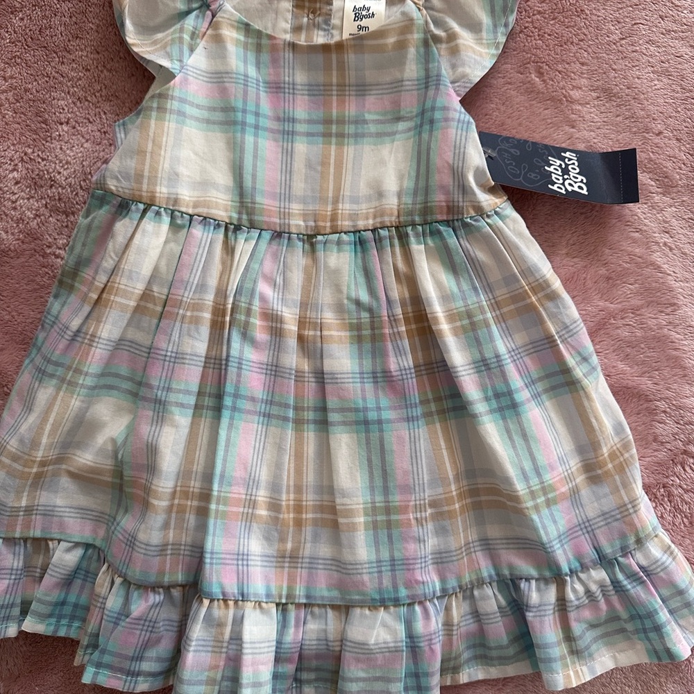 OshKosh B'gosh Pastel Plaid Dress with Ruffles